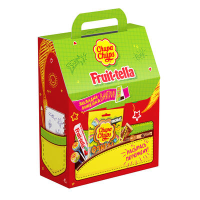 Chupa Chups Fruittella Meller Яркий рюкзачок, набор сладостей 189,8 грамм