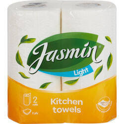 Бумажные полотенца JASMIN Light 2слоя 2 рулона (в кор 24шт)