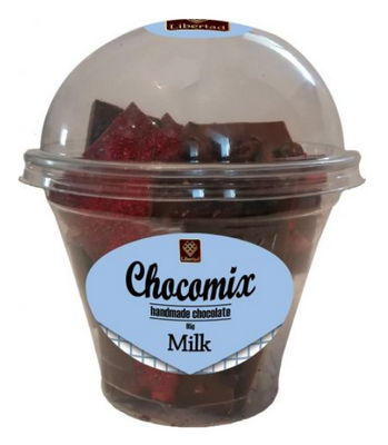 «Chocomix» Ассорти из темного шоколада (темный шоколад с вишней, с какао крупкой, жареным кешью). ““Libertad” 95гр