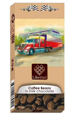 Кофейное зерно в молочном шоколаде, “Libertad” 25 гр