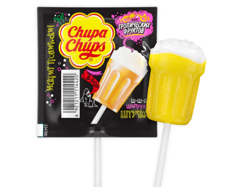 Chupa Chups Карамель B-POP со вкусом тропических фруктов 15г