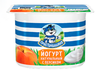 Простоквашино йогурт 110г со вкусом персика