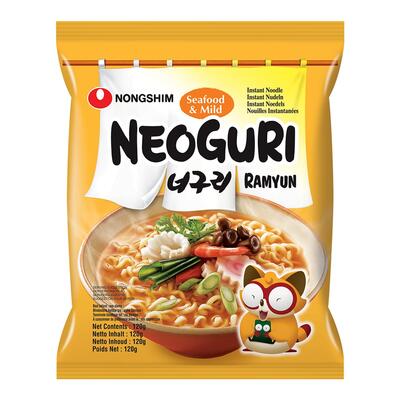 Лапша быстрого приготовления Неогури с морепродуктами (пачка), 120 г*20