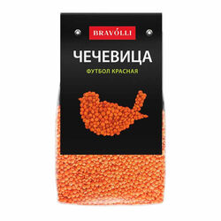 Чечевица красная Футбол Bravolli! 350г *11